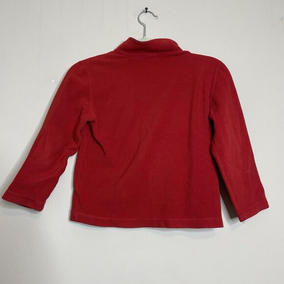 LL Bean Kids Boys Red 1/4 Zip Sweatshirt Size M 5-6 Vintage Y2K - Picture 2 of 3
